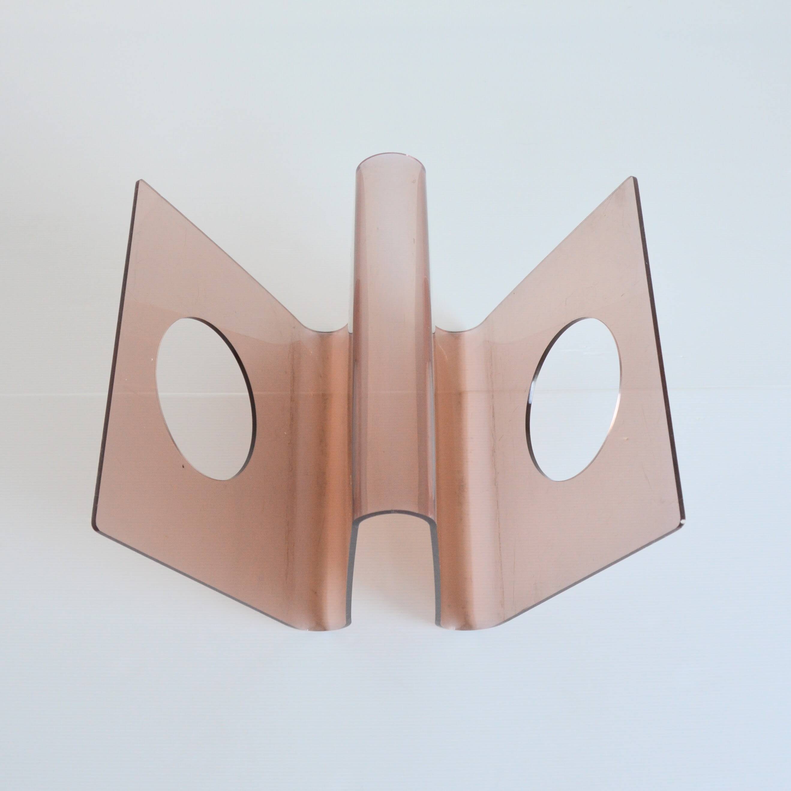Michel Dumas / Roche Bobois plexiglass magazine rack 1970s