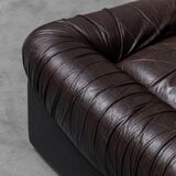 Pair of leather armchairs mod. panarea lev&lev 70s vintage modern