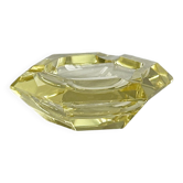 Cendrier cristal jaune