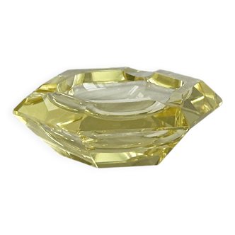 Yellow crystal ashtray