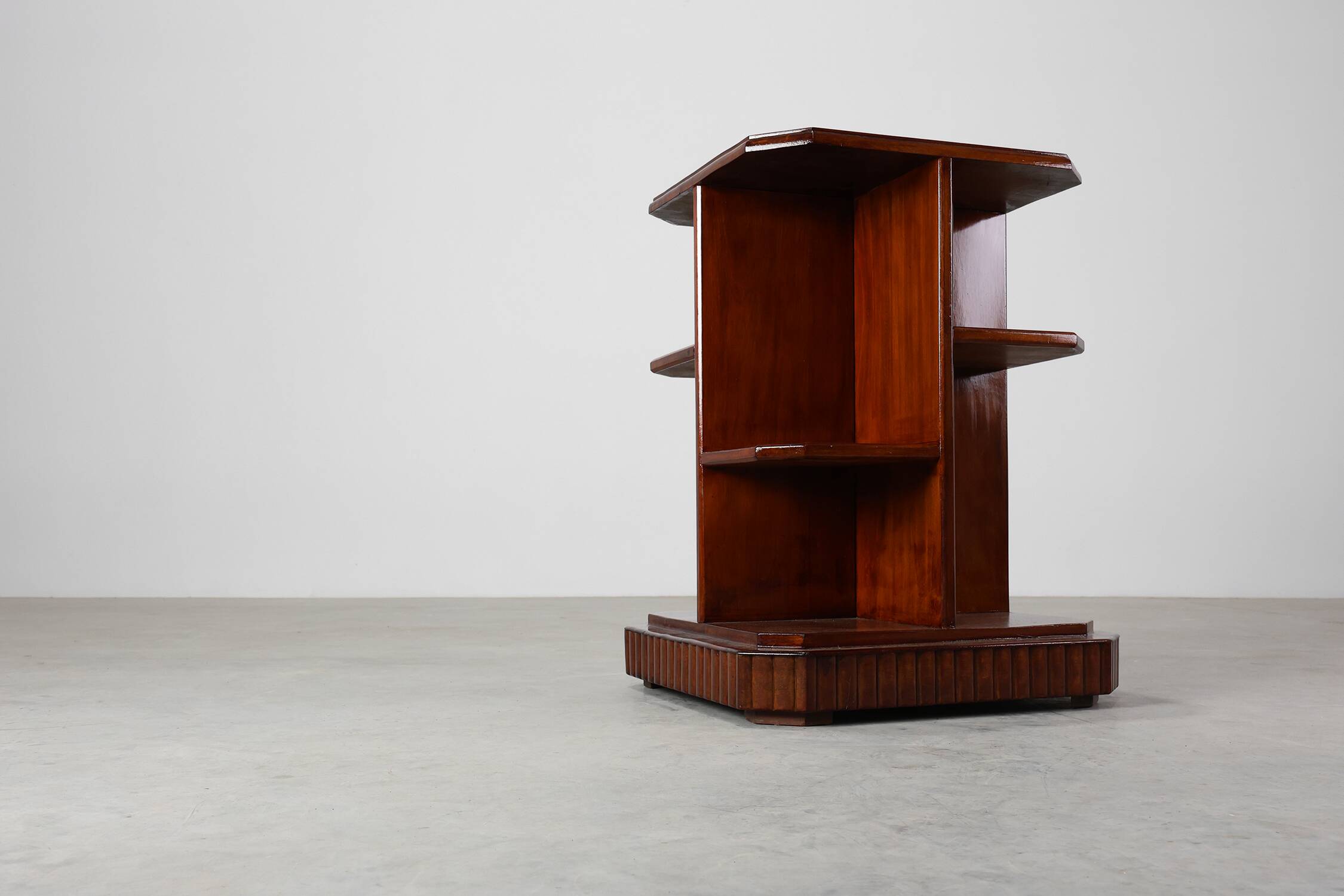 French Art Deco Side Table in Wood, circa 1920