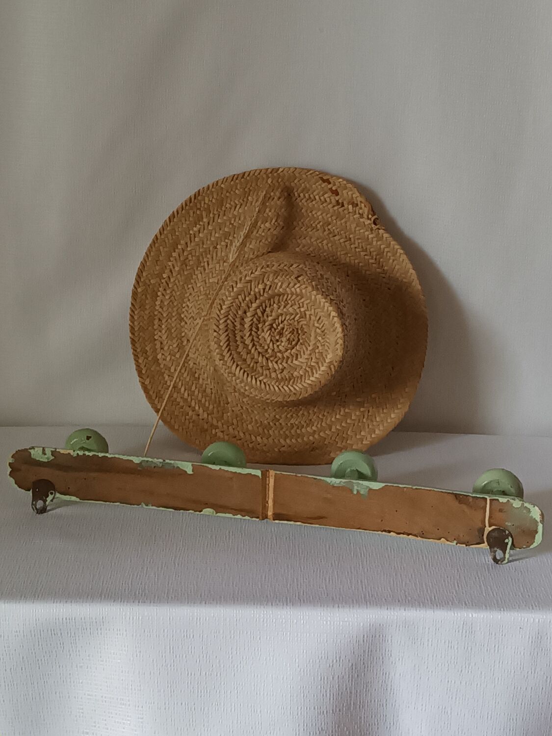 Vintage bamboo wall coat rack