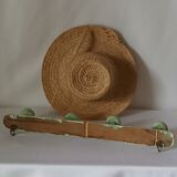 Vintage bamboo wall coat rack