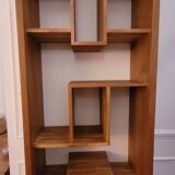 Custom-made solid oak bookcase