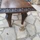 Brutalist coffee table in sculpted oak
