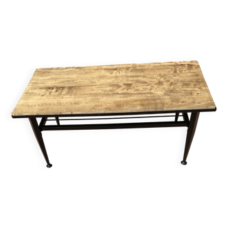Coffee table with metal frame
