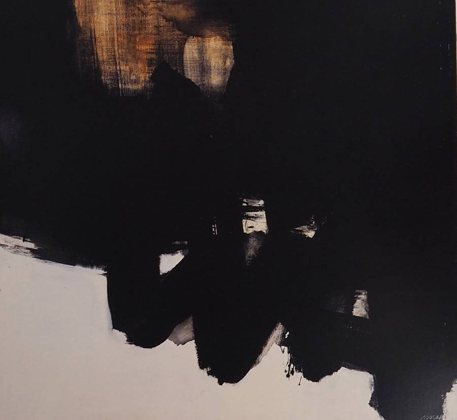 Museum Poster - Pierre Soulages - The Beyond Black - Minimal Abstraction