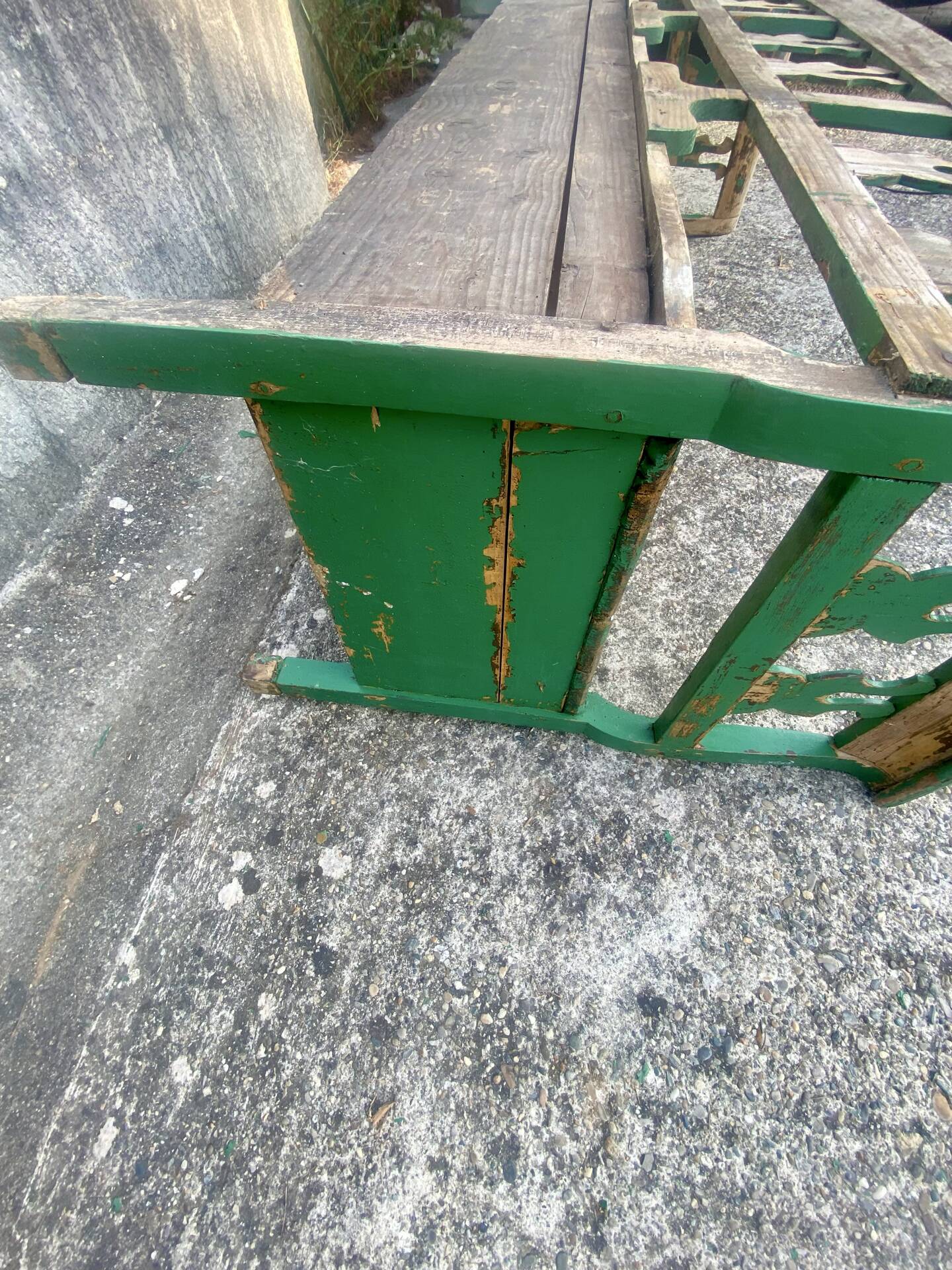 Wooden bench