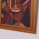 Huile sur toile scandinave originale – “Visage” – TNX 88 cadre vintage