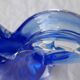 Vase pichet verre bleu Murano Flavio Poli Seguso