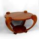Pedestal Table, Solid Teak Coffee Table, Art Deco Colonial, c. 1930