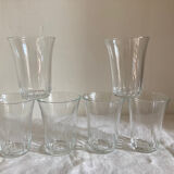 Set of 6 small vintage water glasses