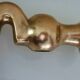 Old fountain tap for garden in brass, 4 parts