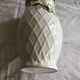 White ceramic vase with floral decoration made in Potugal