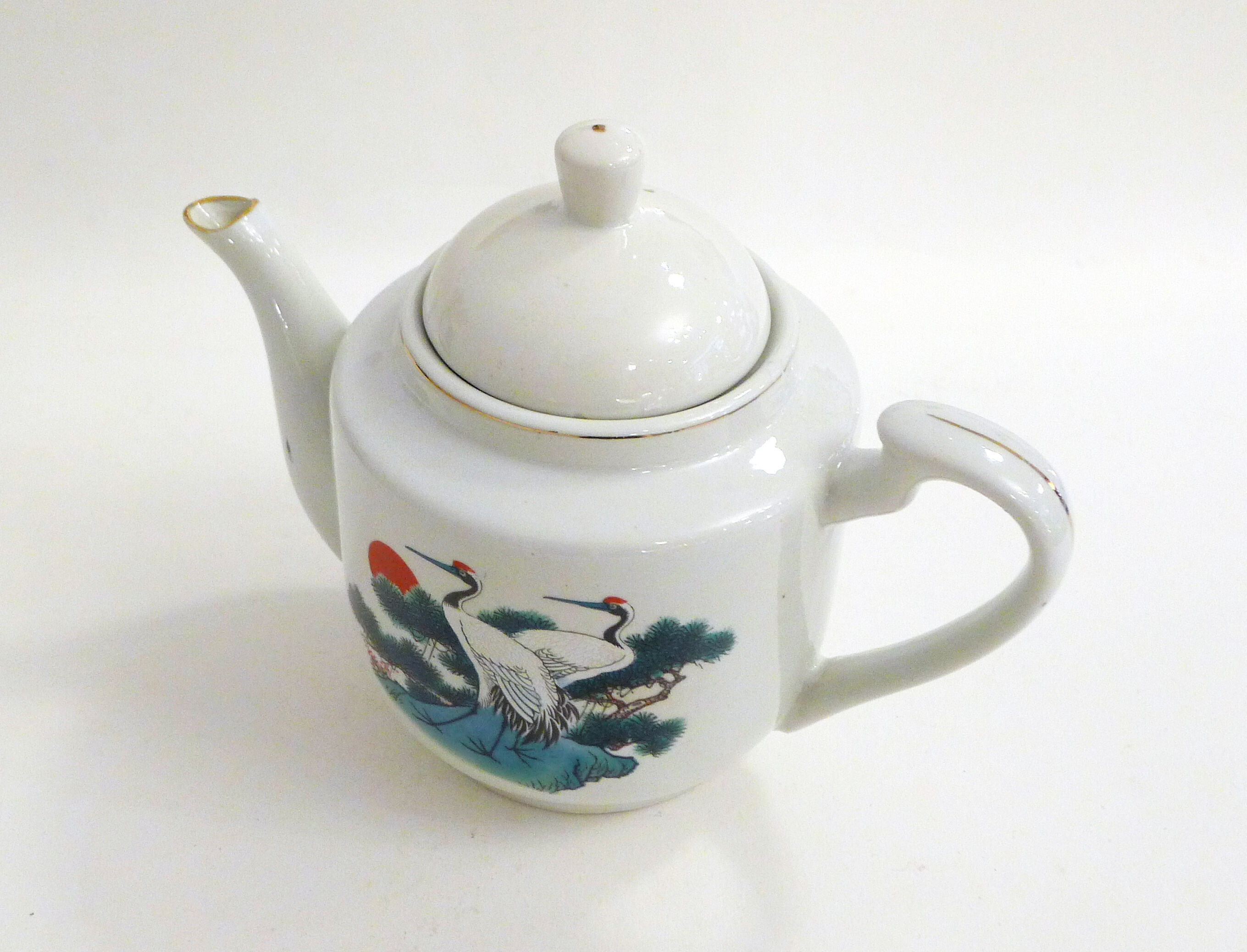 Japanese-style porcelain teapot