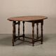 Antique English oval Gateleg Table in solid Oak, Late 19th Century