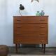 Vintage chest of drawers 1950 feet spindles Scandinavian look