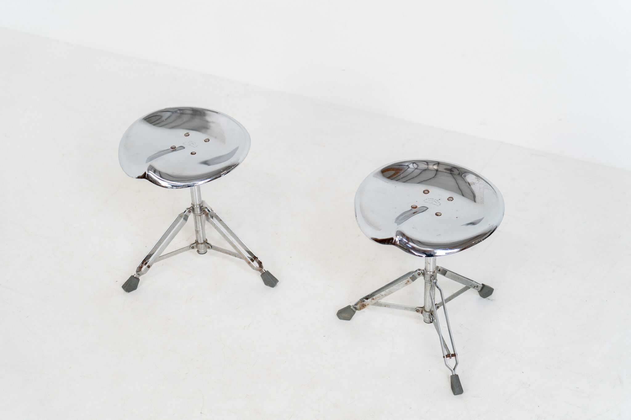 Rare pair of Dulton stools by Yasu Satamoto