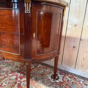 Louis XVI half-moon commode in mahogany and marble