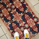 Tapis Berbère Vintage Marocain, Années 1970, Authenticité et Tradition