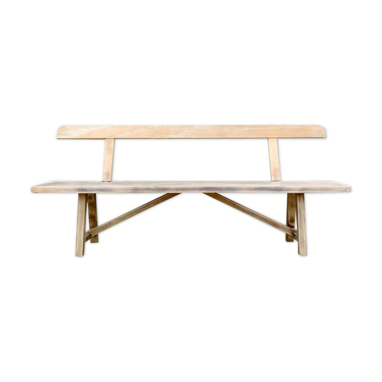 Wooden bench design brutalism
