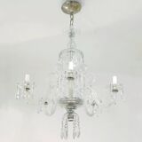 Bohemian Cut Lead Crystal Chandelier, 1930s