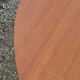 Vintage round table in blond mahogany by Gérard Guermonprez Editor Magnani, metal base