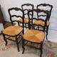Serie de 4 chaises