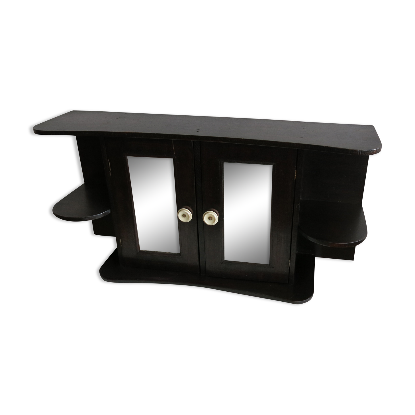 Old mirror wall-mounted toilet cabinet