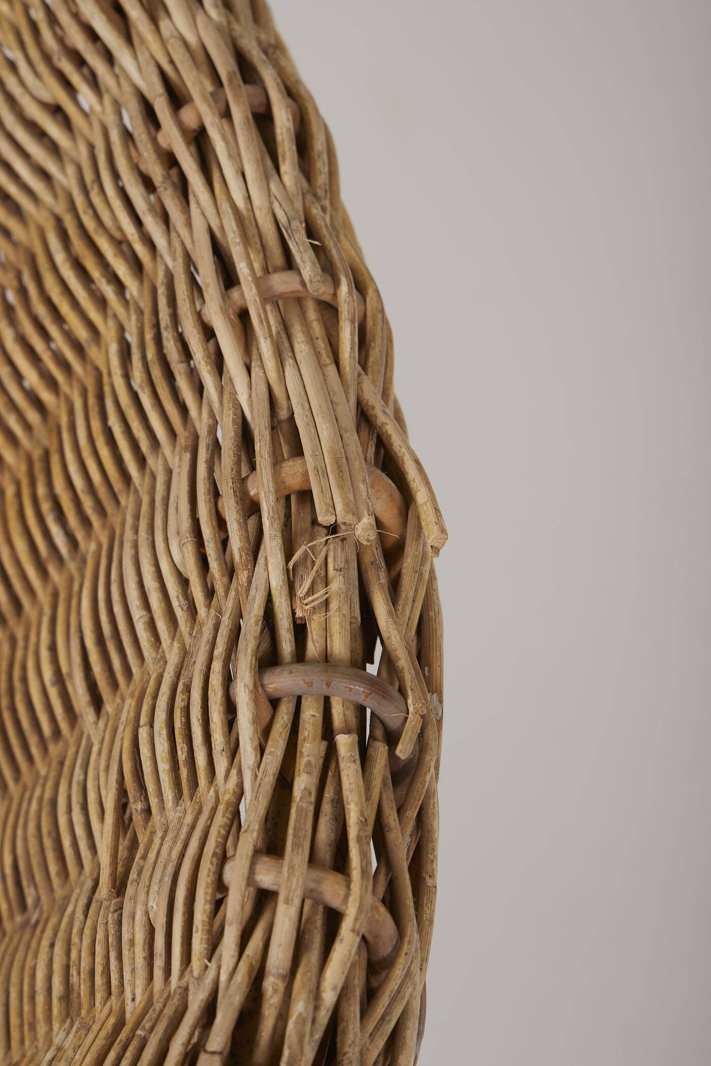 Arnold Bueno rattan and metal armchair by Mesquita