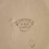 Salad bowl or vegetable in earthenware from Lunéville KG model Odile