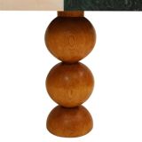 Italian Contemporary Marquetry Marble and Wood Legs Console Table by L.A. Studio