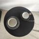 Sofa end in solid wood monoxyl organic shape black color