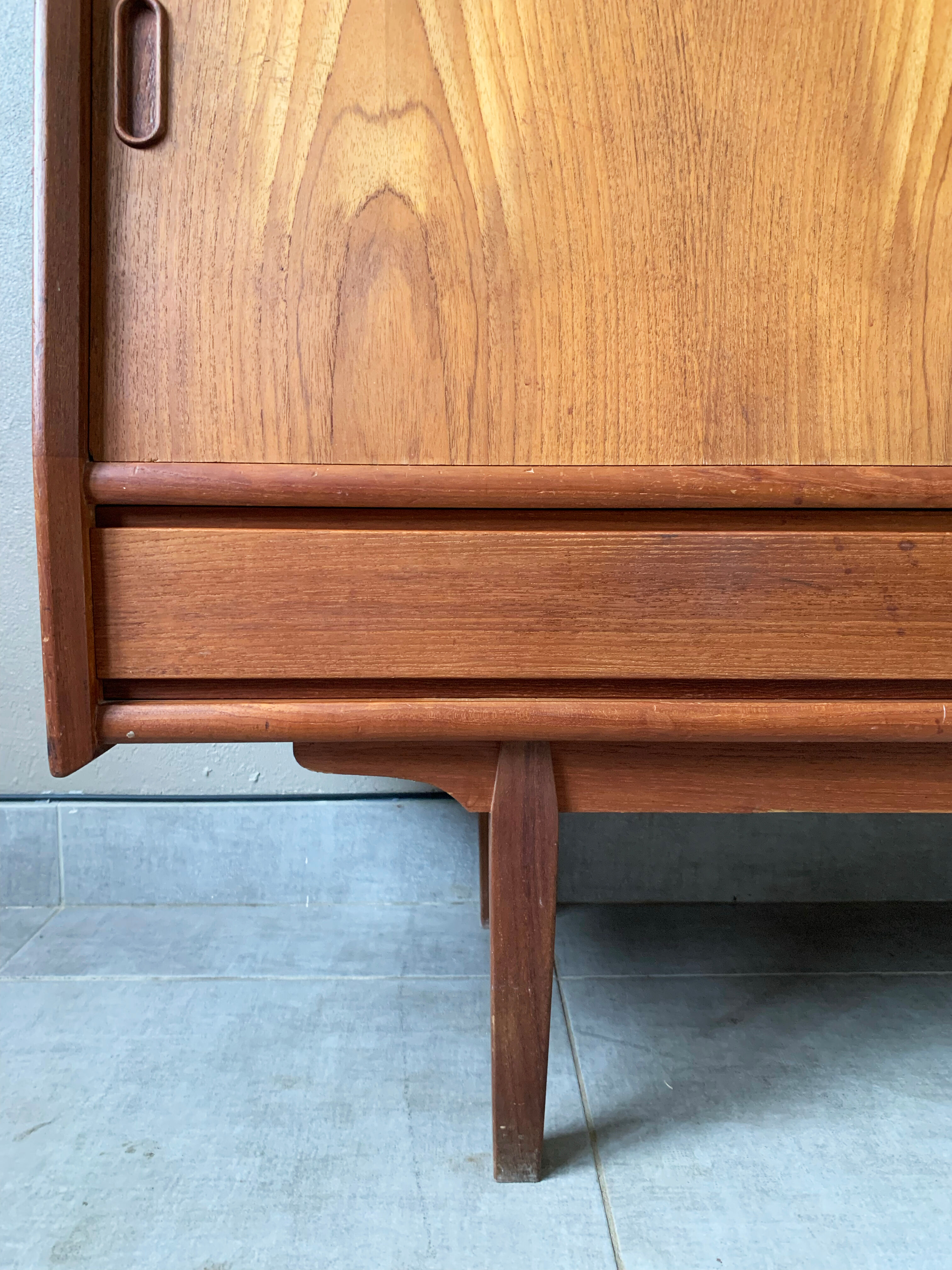 Danish vintage teak enfilade, 60s