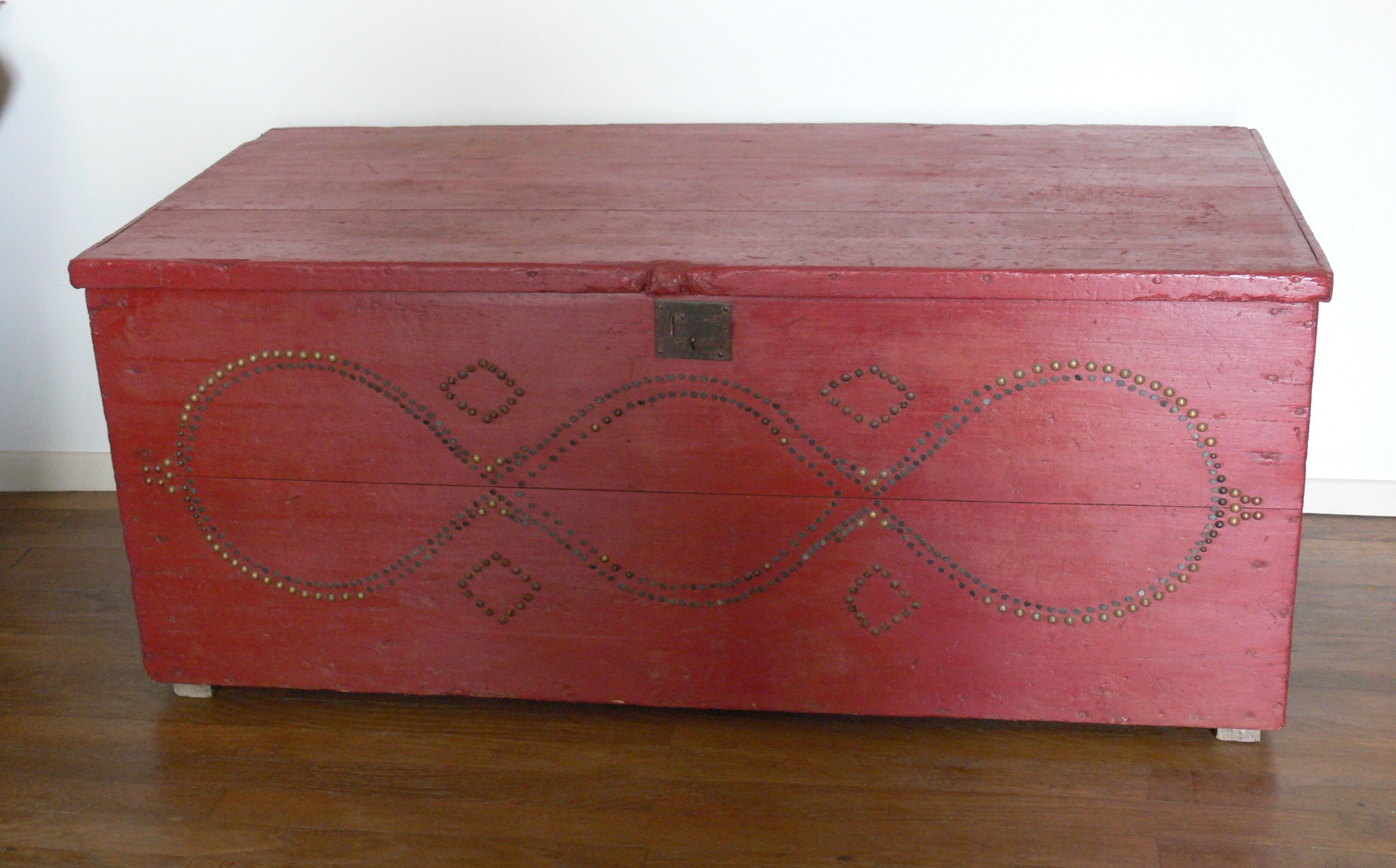 Chest old trunk Folk Art