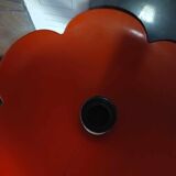 Table lamp in plexiglass and orange flower 70's