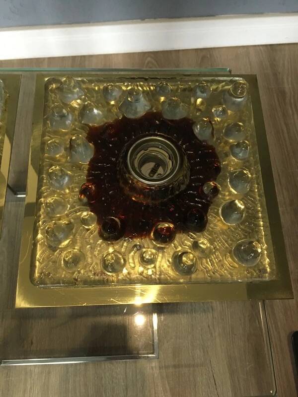 Pair Vintage Solken Leuchten Wall Sconces Mazzega Murano Glass 1960s