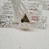 Lot of 10 chiseled crystal knife holders