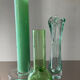 Trio of vintage vases in glass paste and crystal