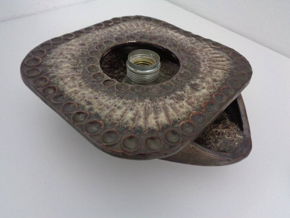 German Pop Art ceramic wall lamps, 1970s, set of 2