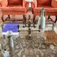 Modern solid brass candelabra, Lars Bergsten, Gusum Sweden 1990