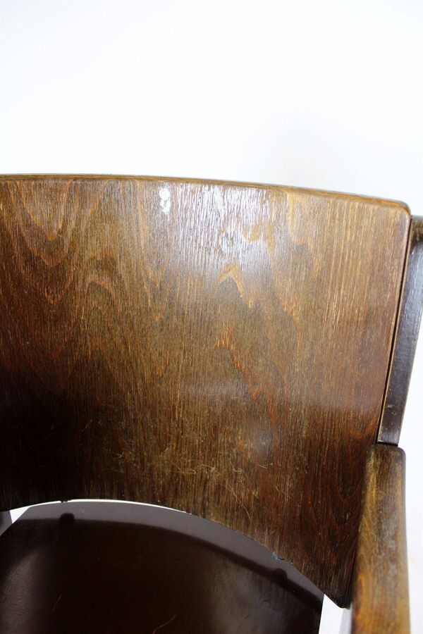 Chaise de cinéma, théâtre TON (Thonet) en bois, années 1940