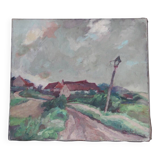 Oil on canvas, Path in the Countryside