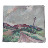 Oil on canvas, Path in the Countryside