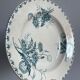 Set of 10 hollow plates Terre de Fer XIXth, model Madrid