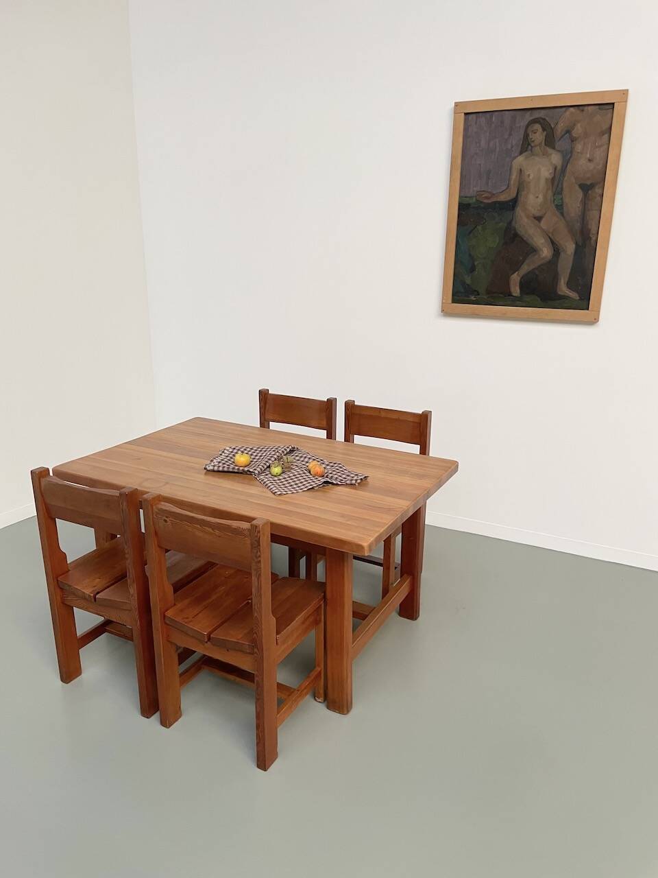 Set of table and 4 chairs, 60s mountain furniture