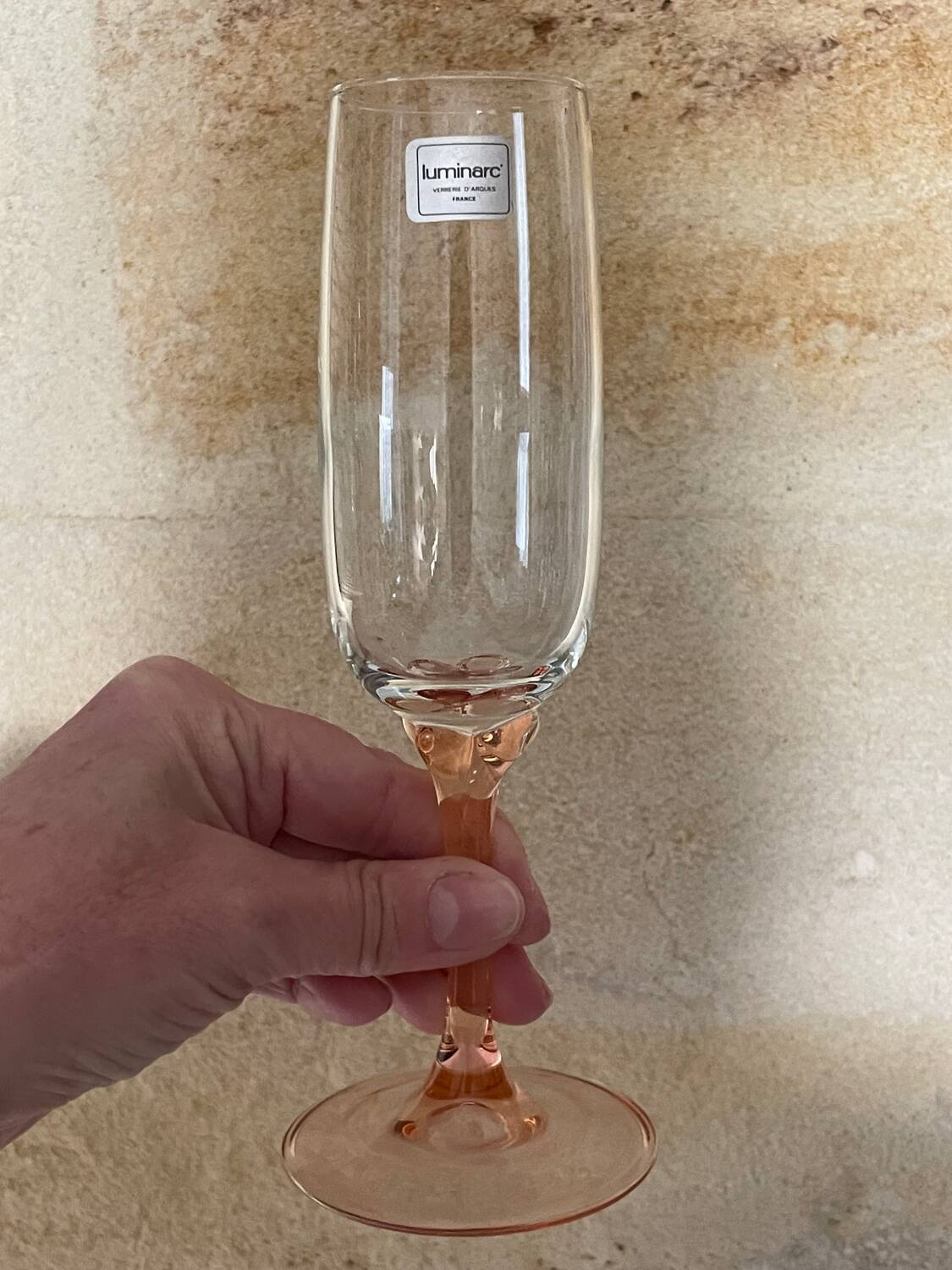 6 two-coloured champagne flutes Luminarc Véronèse