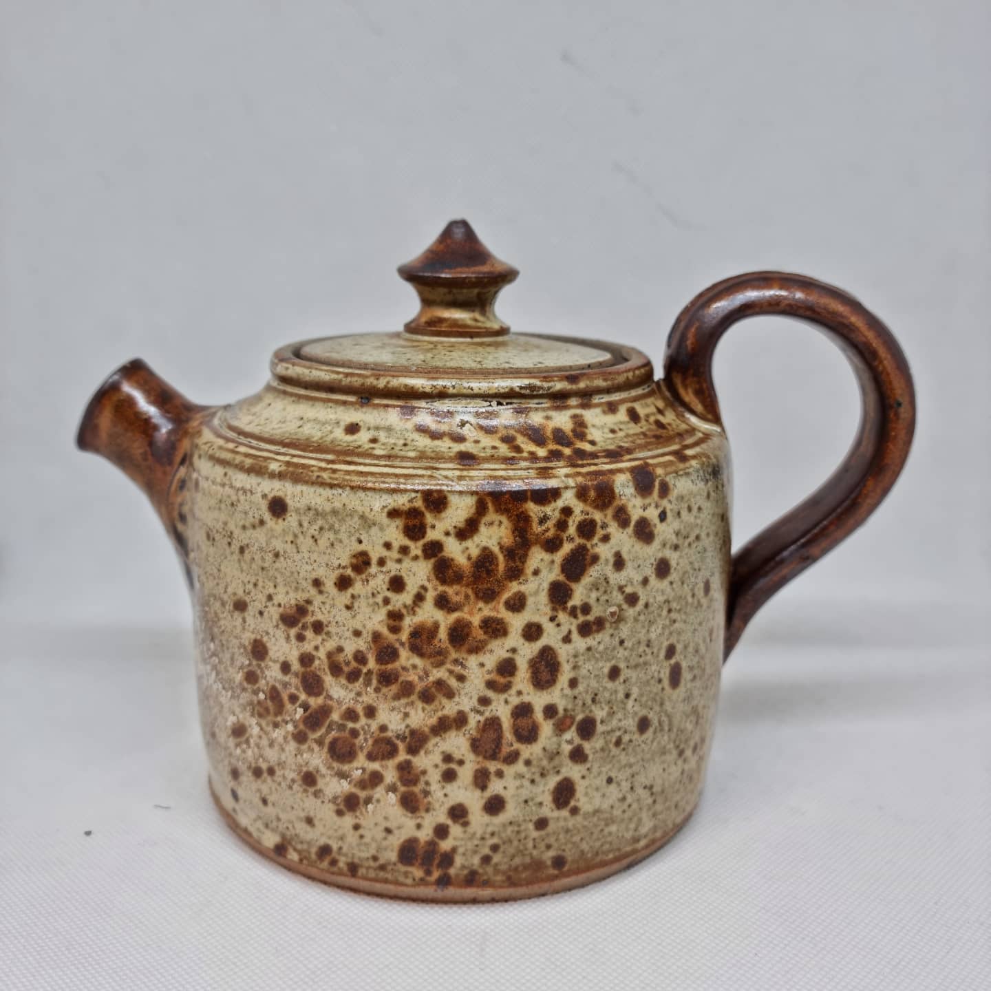 Glazed stoneware teapot