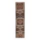 Vintage Turkish Oushak Handmade Wool Cotton Brown Runner Rug 56x235