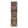 Tapis de couloir turc Oushak vintage fait main en laine et coton marron